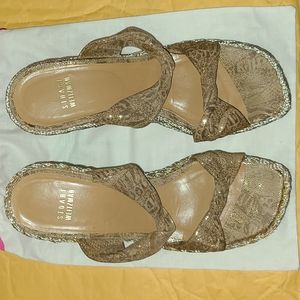 Stuart Weitzman Gold Wedges